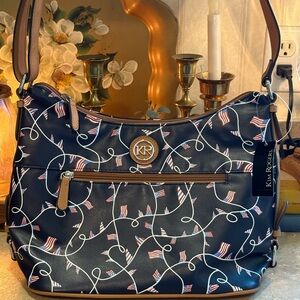 Kim Rogers American Flag Themed Shoulder or Crossbody Bag NWT